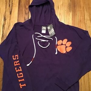 Clemson Tigers women’s  Large hooded spirit shirt